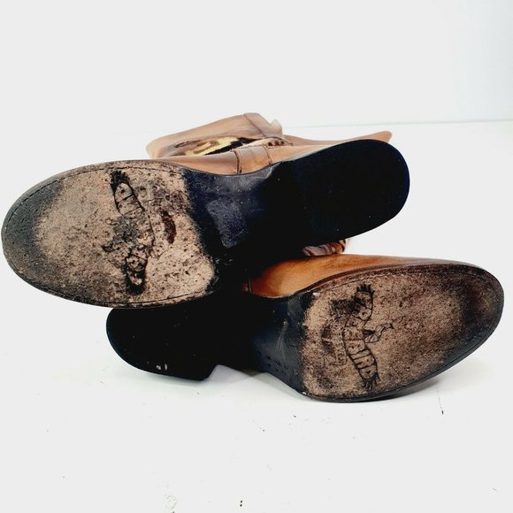 Freebird by Steven Sun Over The Knee Boots Brown Leather Aztec Blanket Women's 8 - Picture 11 of 12